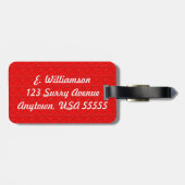 ナースにハートの赤いハートがあります ラゲッジタグ (裏面横)