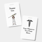 ナースに注射器バッジをカスタマイズ付けた漫画！ バッジ (正面＆裏面)