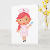 ナースに針状のグリーティングカードを付ける カード (黄色い花)