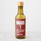 ナースのおもしろい処方箋カドゥセウス赤白 ワインラベル (正面)