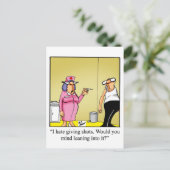 ナースのおもしろい日のユーモアはがき ポストカード (スタンド正面)