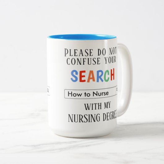 ナースのためのカスタムなギフト ツートーンマグカップ (正面右)