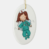 ナースのためのギフト-あなたの名前と個人化して下さい セラミックオーナメント (右)