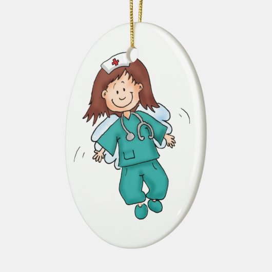 ナースのためのギフト-あなたの名前と個人化して下さい セラミックオーナメント (左)