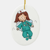 ナースのためのギフト-あなたの名前と個人化して下さい セラミックオーナメント (正面)