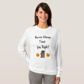 ナースのためのハロウィンのすべての御馳走 Tシャツ (正面フル)