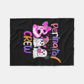 ナースのための周産期少年クルーのハロウィンマッチング フリースブランケット (正面(横))