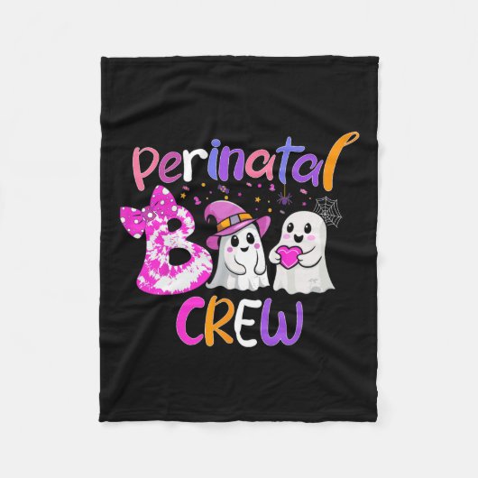 ナースのための周産期少年クルーのハロウィンマッチング フリースブランケット (正面)