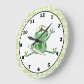 ナースのカエルの時計 ラージ壁時計 (傾斜)
