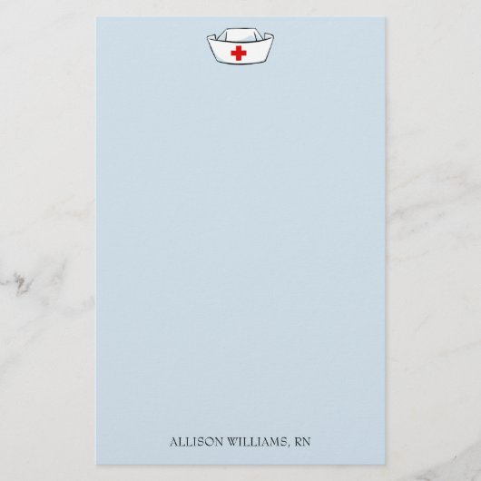 ナースのキャップの追加名 便箋 (正面)