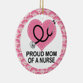 ナースのギフトのオーナメントの誇り高いお母さん セラミックオーナメント (右)