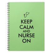 ナースのギフトの聴診器は平静を保ち、看護します ノートブック (正面)