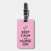 ナースのギフトの聴診器は平静を保ち、看護します ラゲッジタグ (正面縦)