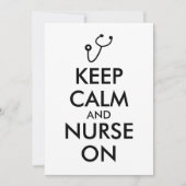 ナースのギフトの聴診器は平静を保ち、看護します 招待状 (正面)