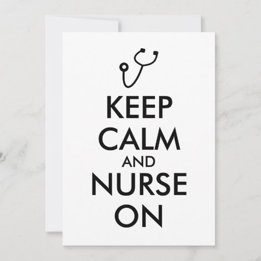 ナースのギフトの聴診器は平静を保ち、看護します 招待状 (正面)