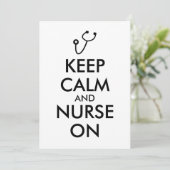 ナースのギフトの聴診器は平静を保ち、看護します 招待状 (スタンド正面)