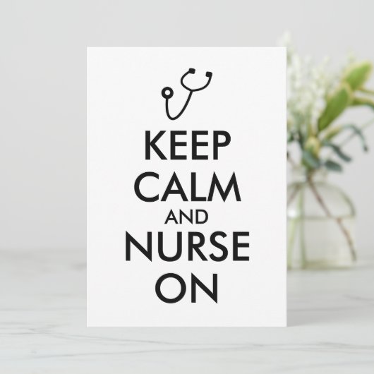 ナースのギフトの聴診器は平静を保ち、看護します 招待状 (スタンド正面)