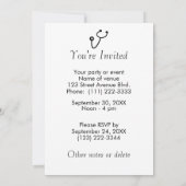 ナースのギフトの聴診器は平静を保ち、看護します 招待状 (裏面)