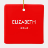 ナースのクリスマス セラミックオーナメント (裏面)