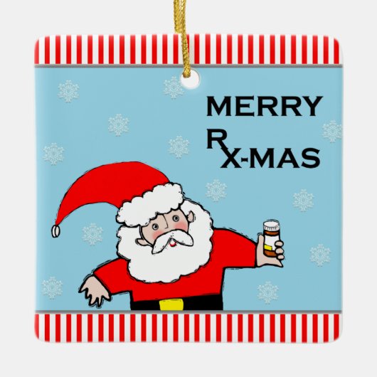 ナースのクリスマス セラミックオーナメント (正面)