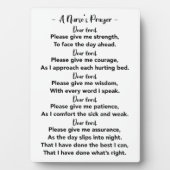 ナースのクール祈りの言葉写真プラークとイーゼルギフト フォトプラーク (正面)