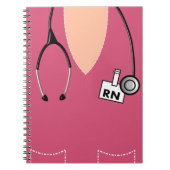 ナースのノートは上のデザインのピンクをごしごし洗います ノートブック (正面)