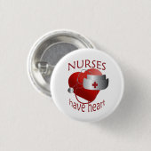 ナースのハートナース丸ボタン 缶バッジ (正面&裏面)