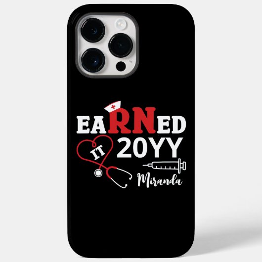 ナースのパーソナライズされた卒業祝いを受ける Case-Mate iPhoneケース (裏面)