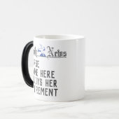 ナースのパーソナライズされた退職金の見出しニュース モーフィングマグカップ (正面左)