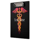 ナースのパーソナライズな医学のケリュケイオンのカラフル クリップボード (左)