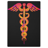 ナースのパーソナライズな医学のケリュケイオンのカラフル クリップボード (裏面)