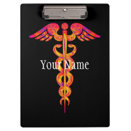 ナースのパーソナライズな医学のケリュケイオンのカラフル クリップボード