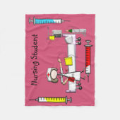 ナースのフリースブランケットのピンク#5 フリースブランケット (正面)