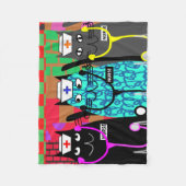 ナースのフリースブランケット猫のナース フリースブランケット (正面)