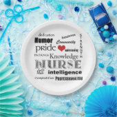 ナースのプライド属性+赤いハート ペーパープレート (パーティー)