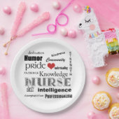 ナースのプライド属性+赤いハート ペーパープレート (パーティー)