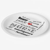 ナースのプライド属性+赤いハート ペーパープレート (アングル)