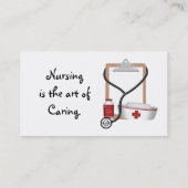 ナースのプロフィールカード 名刺 (裏面)