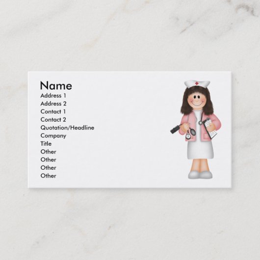 ナースのプロフィールカード 名刺 (正面)