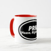 ナースのユーモアプリント ノベルティ:P R N マグカップ (正面左)