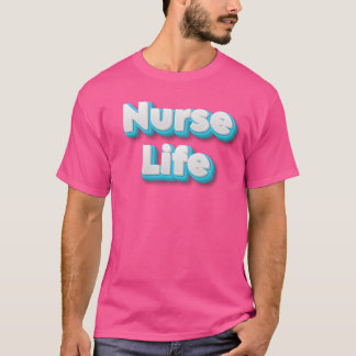 ナースの人生を生き愛す Tシャツ