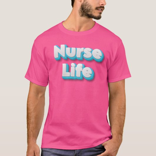 ナースの人生を生き愛す Tシャツ (正面)