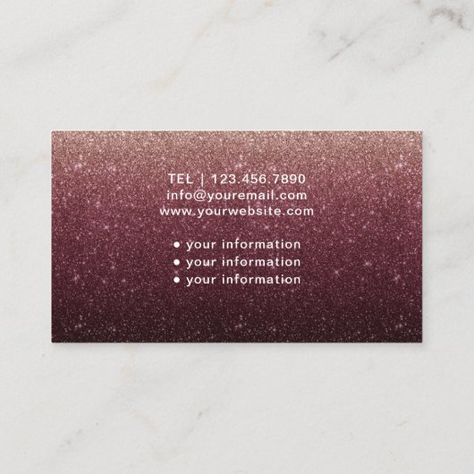 ナースの介護者の医学のモダンなバーガンディの赤 名刺 (裏面)