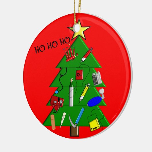 ナースの医学のクリスマスのオーナメント セラミックオーナメント (左)