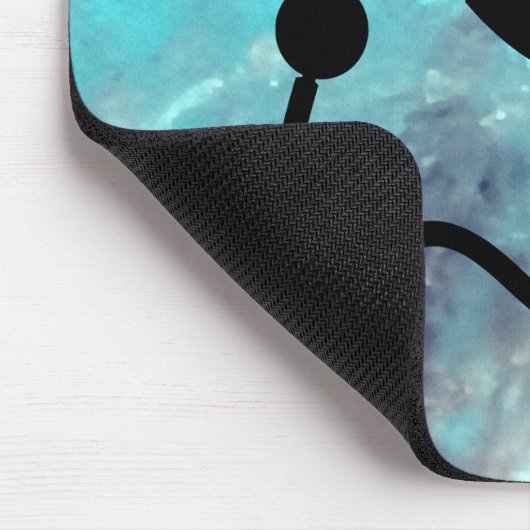 ナースの医学の聴診器のターコイズの大理石のカスタム マウスパッド (コーナー)