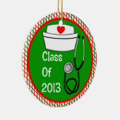 ナースの卒業のオーナメントのクラス2013年 セラミックオーナメント (右)