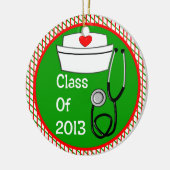 ナースの卒業のオーナメントのクラス2013年 セラミックオーナメント (左)