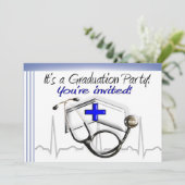 ナースの卒業のパーティの招待状 招待状 (スタンド正面)