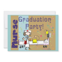 ナースの卒業のパーティの招待状