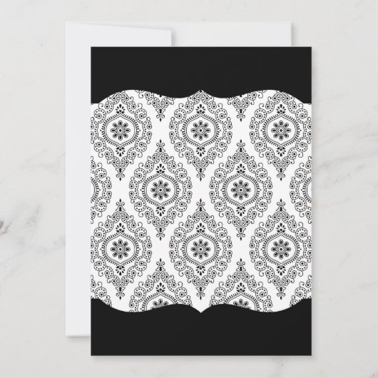 ナースの卒業のモダンなダマスク織BSN RN LPNは等できます 招待状 (裏面)